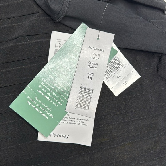 Scarlett Black Lined Draped Night Out Dress Women's Size 16 Formal draped layer - Picture 6 of 8